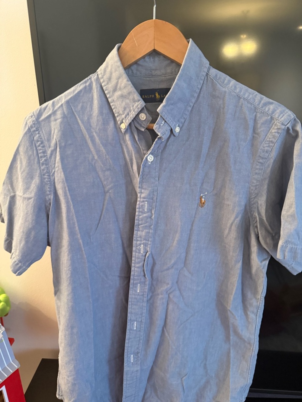 Ralph Lauren Men’s Light Blue Button-Down Short Sleeve Shirt